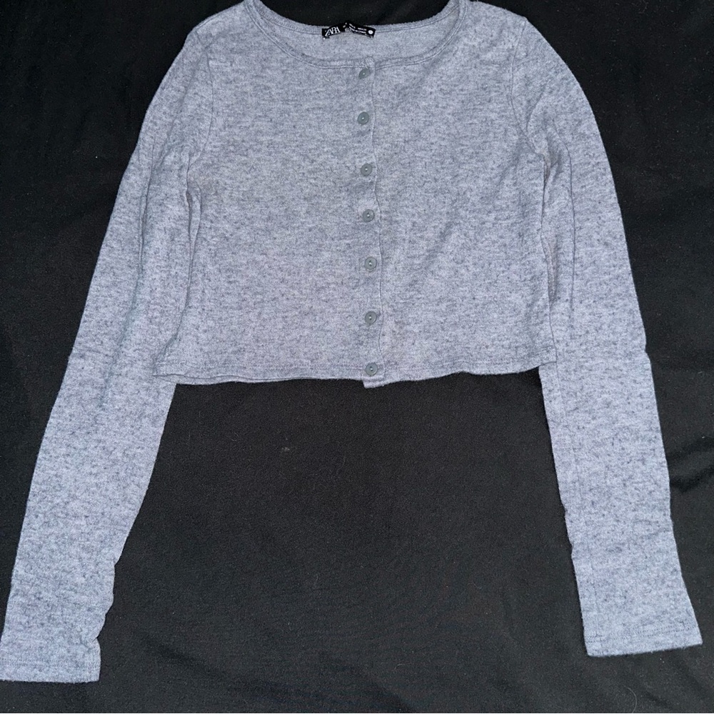 USED ZARA Long Sleeve Crop Top